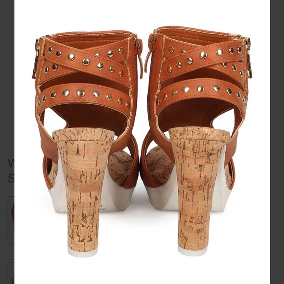 cognac heels closed toe